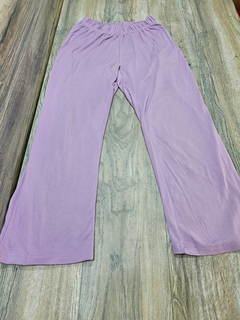 Sara Morgan Women’s Petite Medium Purple Pull On Elastic Waist Pants